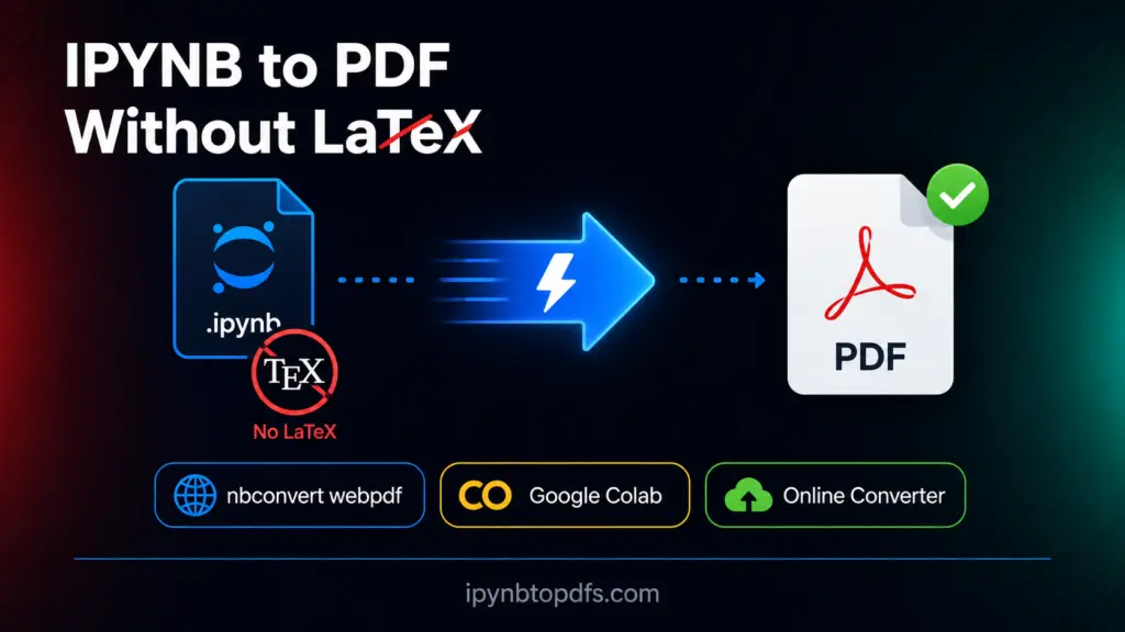 ipynb to pdf without latex